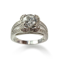 Bague mauboussin d'occasion or 750 blanc diamants
