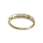 Bague d'occasion or 750 jaune diamants - vue 1
