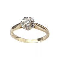 Solitaire d'occasion 2 ors 750 diamant