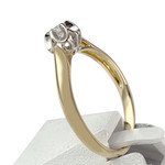 Solitaire d'occasion 2 ors 750 diamant - vue 2