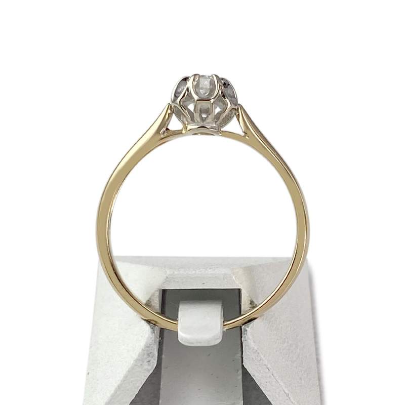 Solitaire d'occasion 2 ors 750 diamant - vue 3