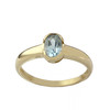 Bague d'occasion or 750 jaune topaze bleue traitée - vue V1
