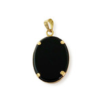 Pendentif d'occasion or 750 jaune camée calcédoine - vue 2