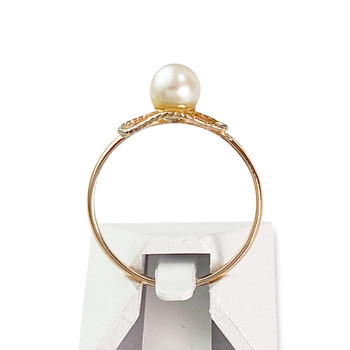 Bague d'occasion or 375 rose perle de culture