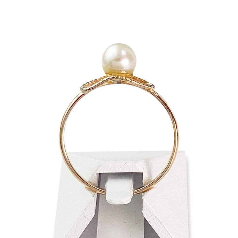 Bague d'occasion or 375 rose perle de culture - vue 3