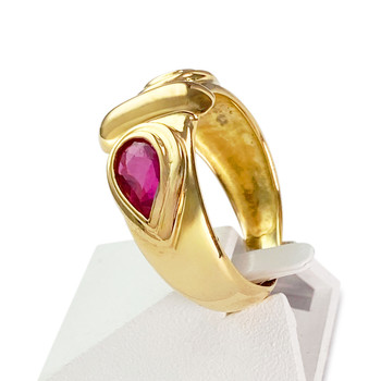 Bague d'occasion or 750 jaune rubis saphir
