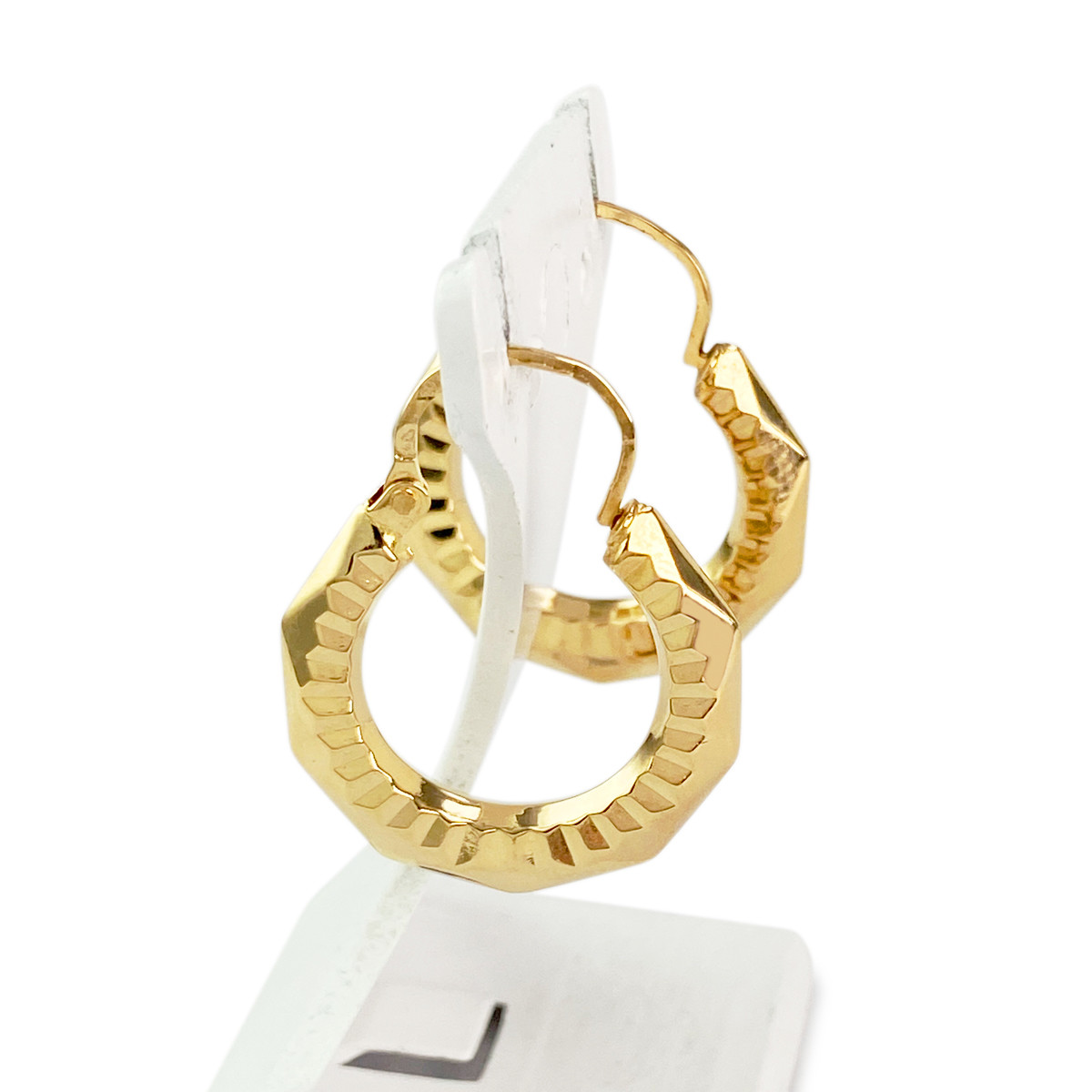 Créoles d'occasion or 750 jaune 19 mm - vue 2