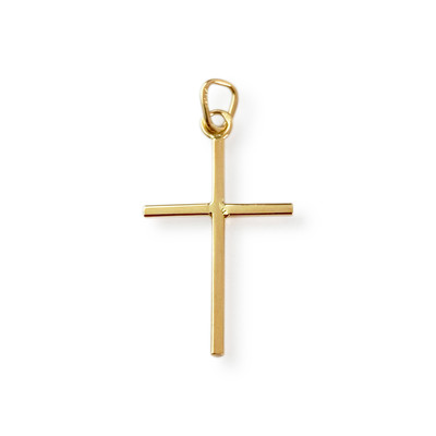 Pendentif croix d'occasion or 750 jaune