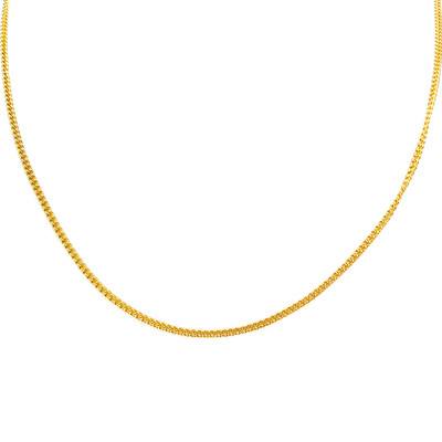 Chaîne d'occasion or 750 jaune maille gourmette 43,5 cm - vue 1