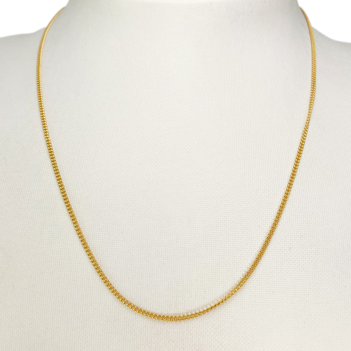 Chaîne d'occasion or 750 jaune maille gourmette 43,5 cm - vue 2