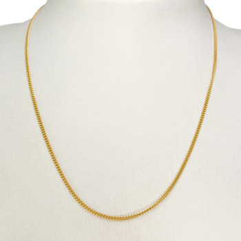 Chaîne d'occasion or 750 jaune maille gourmette 43,5 cm