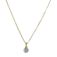 Collier d'occasion 2 ors 750 maille forçat diamants 45 cm