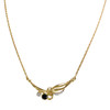Collier d'occasion or 750 2 tons maille torsadée diamant saphir 40,5 cm - vue V1