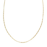 Chaîne d'occasion or 750 jaune maille cheval alternée 49,5 cm