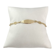 Gourmette d'occasion or 750 jaune maille filigrane 18 cm
