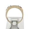 Bague d'occasion or 750 2 tons diamants rubis - vue V3