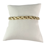 Bracelet d'occasion or 750 jaune maille festonnée 17 cm