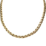Used 750 yellow gold chain with scalloped links, 45.5 cm - view 1