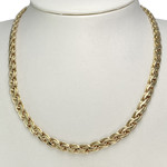 Secondhand gold chain 750 yellow scalloped 45.5 cm - view 2
