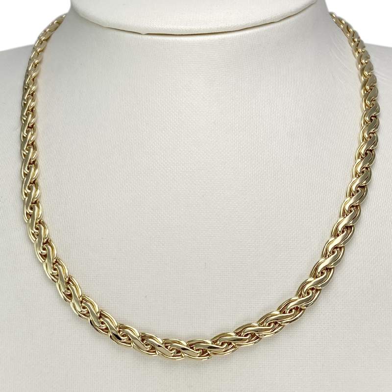 Chaîne d'occasion or 750 jaune maille festonnée 45,5 cm - vue 2