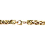 Secondhand gold chain 750 yellow scalloped 45.5 cm - view 3
