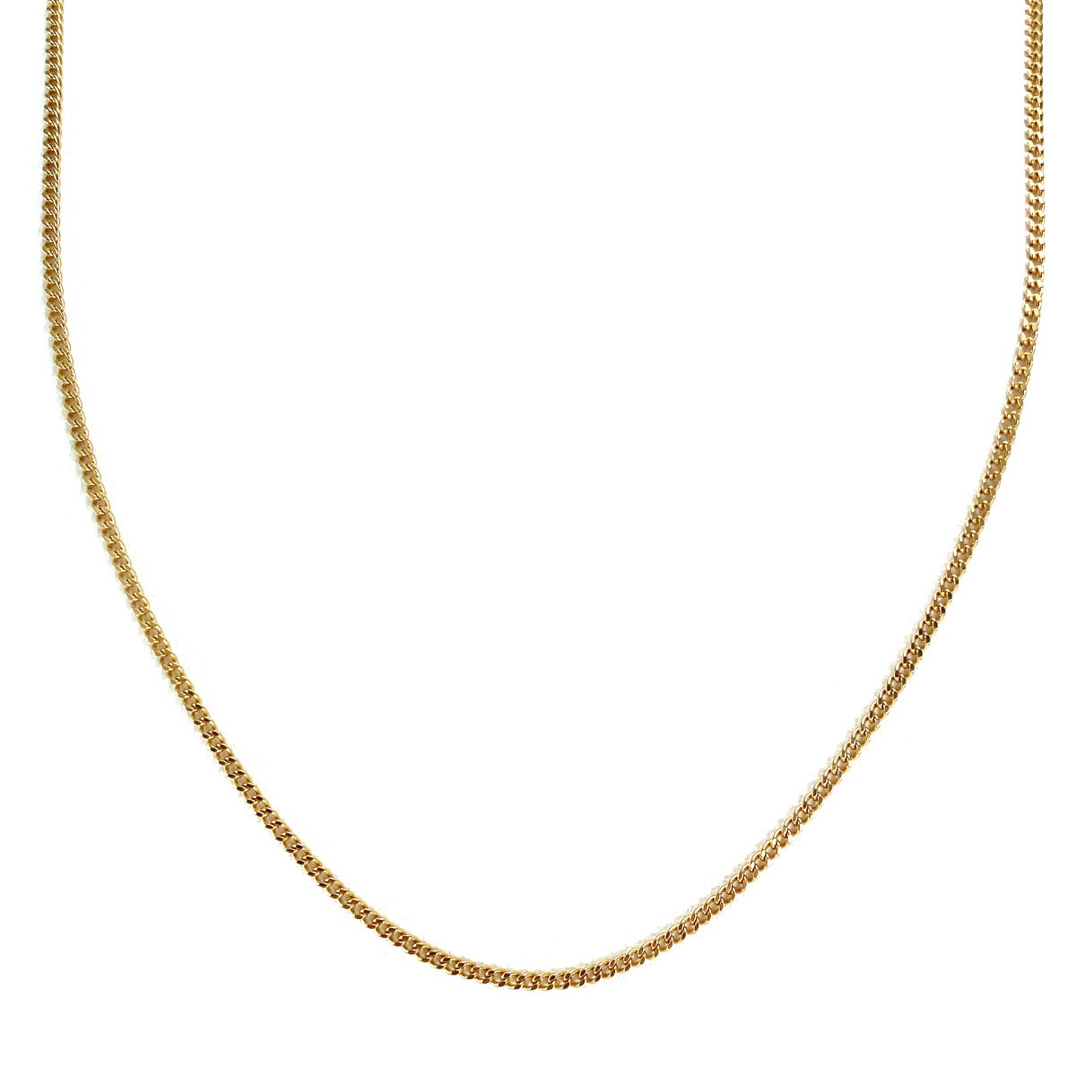Chaîne d'occasion or 750 jaune maille gourmette 51,5 cm