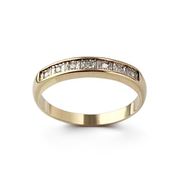 Bague d'occasion or 750 2 tons diamants