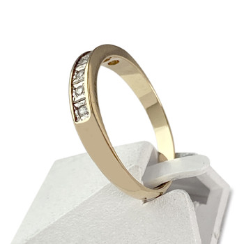 Bague d'occasion or 750 2 tons diamants