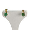 Boucles d'oreille clous d'occasion or 750 jaune émeraudes - vue V1