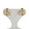 Boucles d'oreille clous d'occasion or 750 jaune émeraudes - vue V3