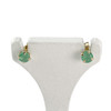Boucles d'oreilles clous d'occasion or 750 jaune émeraudes - vue V1