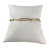Bracelet d'occasion or 750 jaune maille cheval alternée 17,5 cm - vue V1