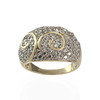 Bague d'occasion or 375 2 tons zirconias - vue V1