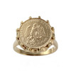 Bague d'occasion or 750 jaune porte pièce 'estados unidos mexicanos 1945 dos pesos' - vue V1