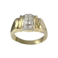 Bague d'occasion 2 ors 750 zirconias