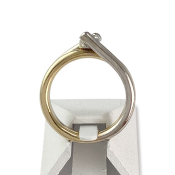 Solitaire second hand gold 750 2 tone diamond