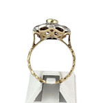 Second hand ring gold 750 yellow silver 925 sapphire diamonds - view 3