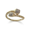 Bague d'occasion or 750 jaune diamants - vue V1