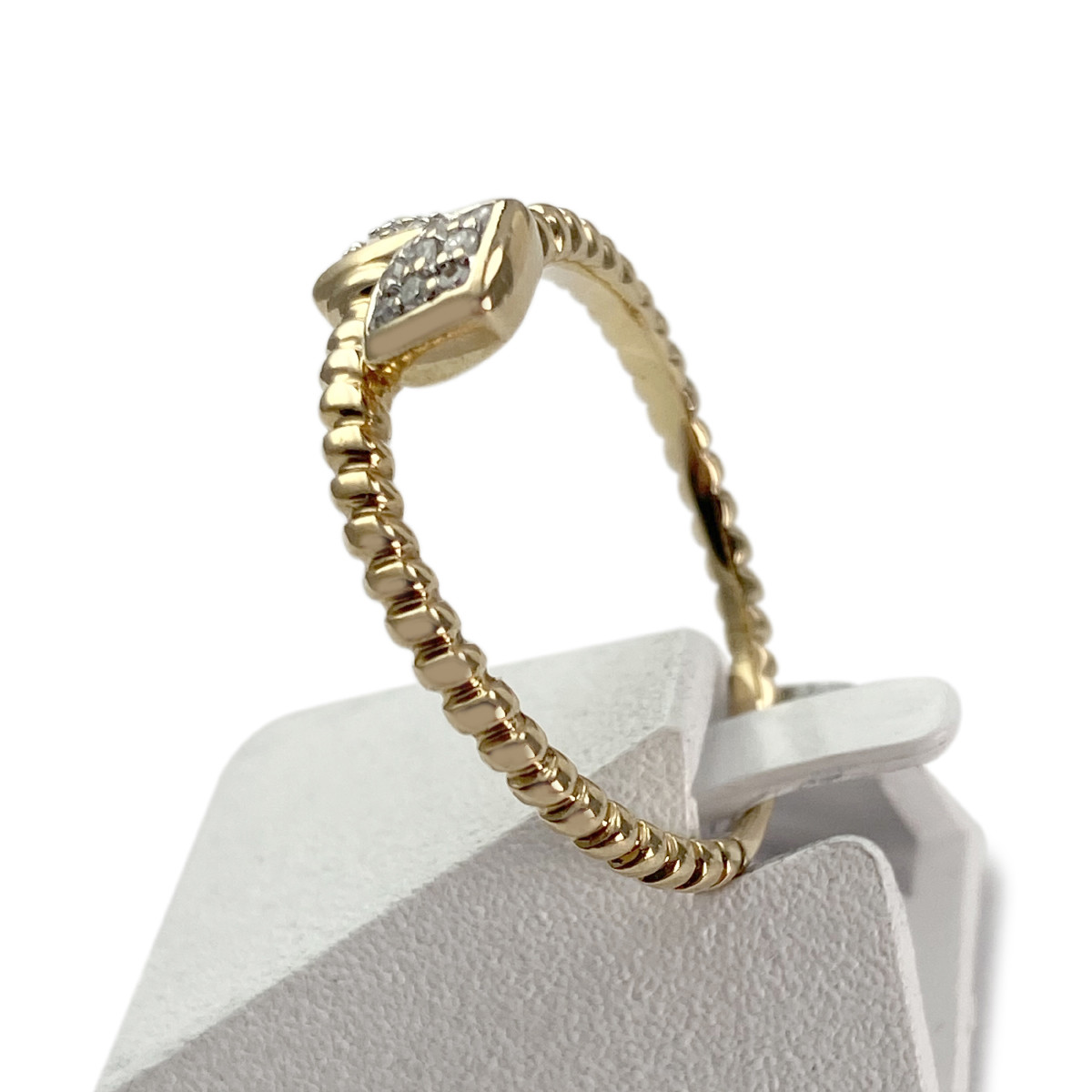 Bague d'occasion or 750 jaune diamants - vue 2