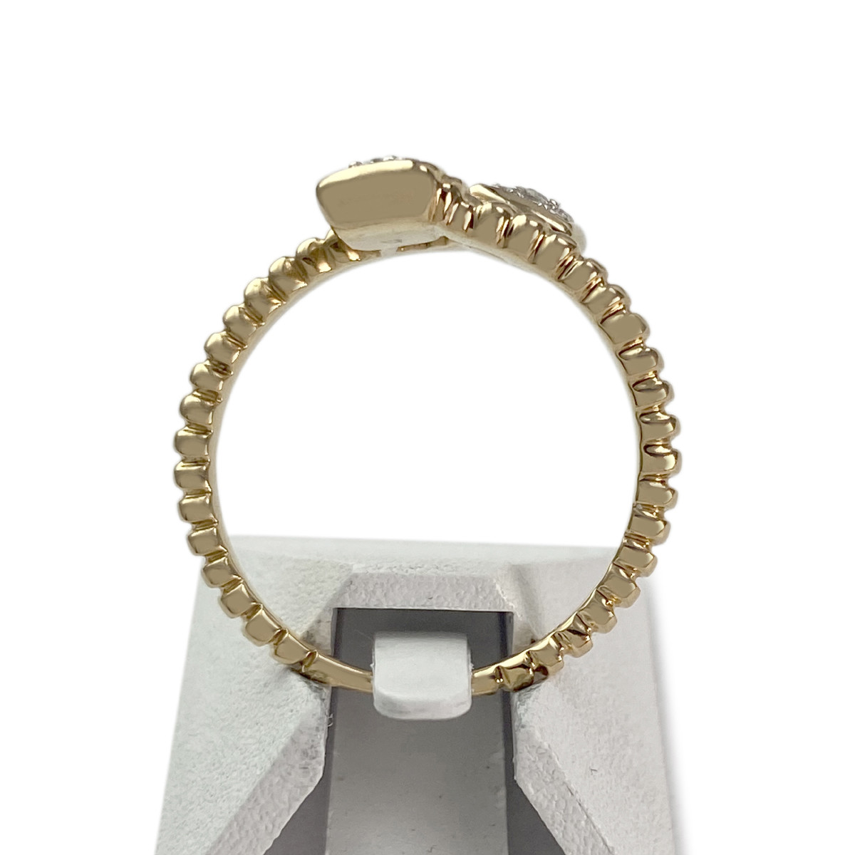 Bague d'occasion or 750 jaune diamants - vue 3