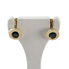 Boucles d'oreilles clous d'occasion or 750 jaune saphirs - vue V1