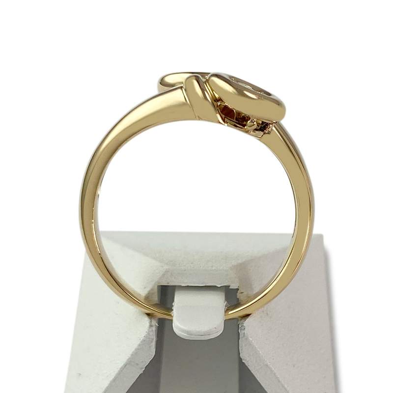 Bague d'occasion or 750 jaune diamants - vue 3