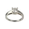 Solitaire d'occasion or 750 blanc diamant synthétique - vue V1