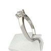 Solitaire d'occasion or 750 blanc diamant synthétique - vue V2