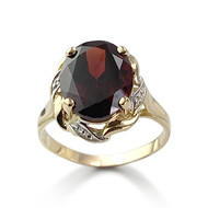 Bague d'occasion or 750 2 tons grenat