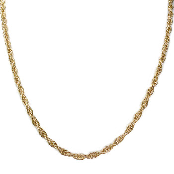 Chaîne d'occasion or 750 jaune maille torsadée 45 cm
