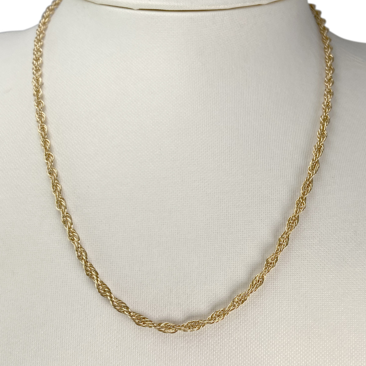 Pre-owned 750 yellow gold twisted chain, 45 cm - view 2