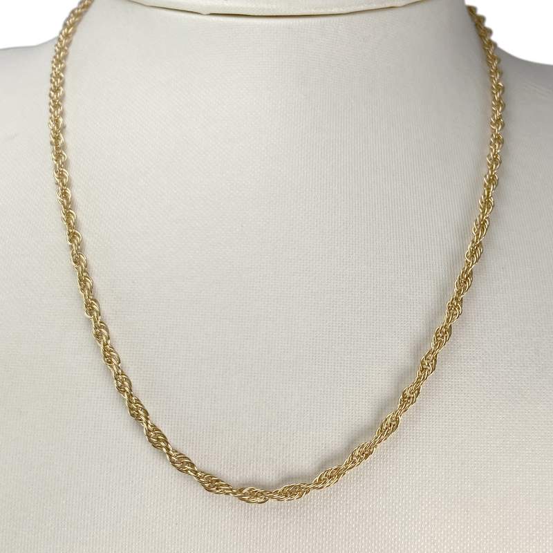 Chaîne d'occasion or 750 jaune maille torsadée 45 cm - vue 2