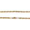 Pre-owned 750 yellow gold twisted chain, 45 cm - view V3