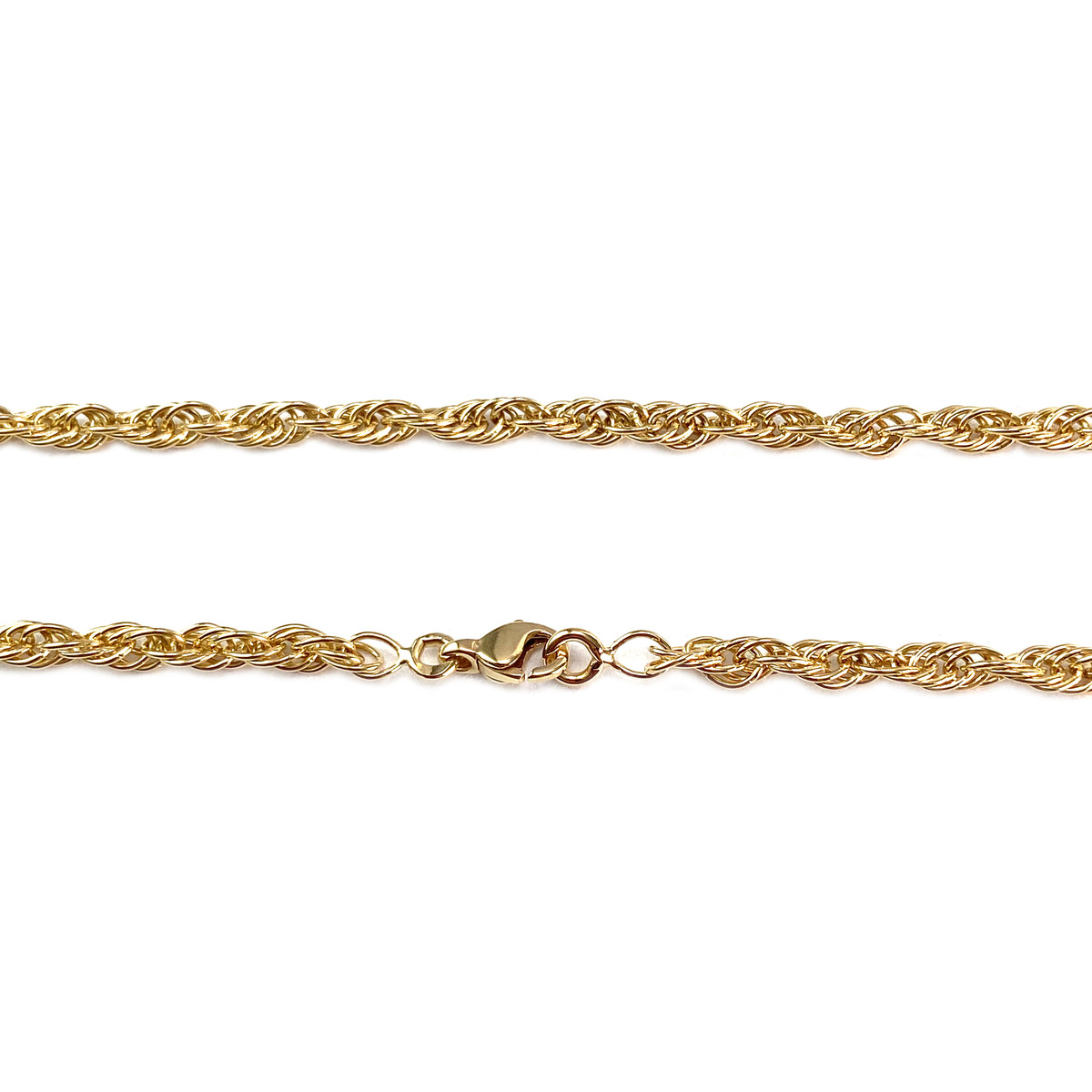 Pre-owned 750 yellow gold twisted chain, 45 cm - view 3
